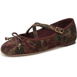 Circus NY by Sam Edelman Women's Plum Multi RPET Cross Strap Ballet Flat